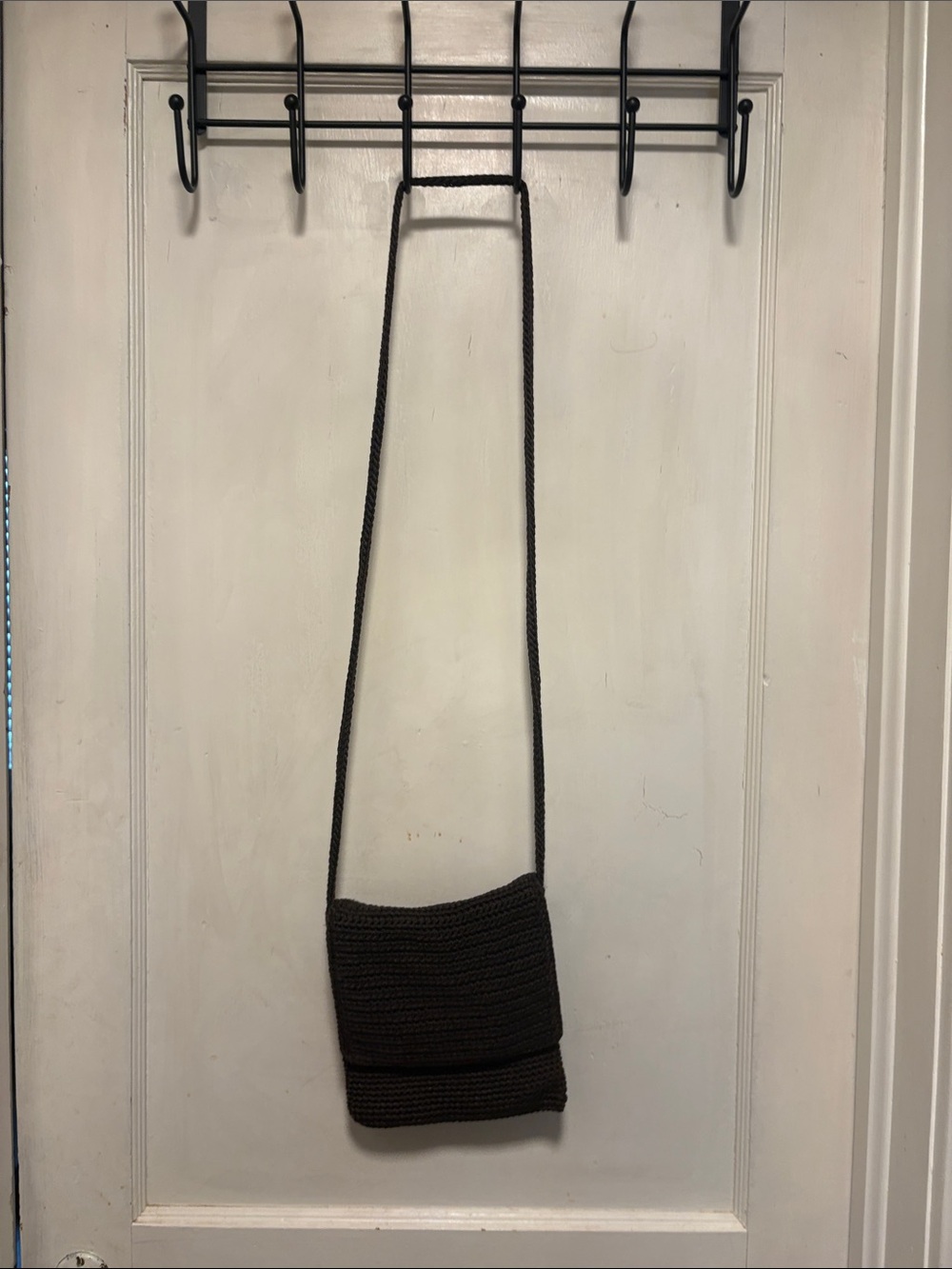 The Sak Dark Brown Crochet Crossbody Bag